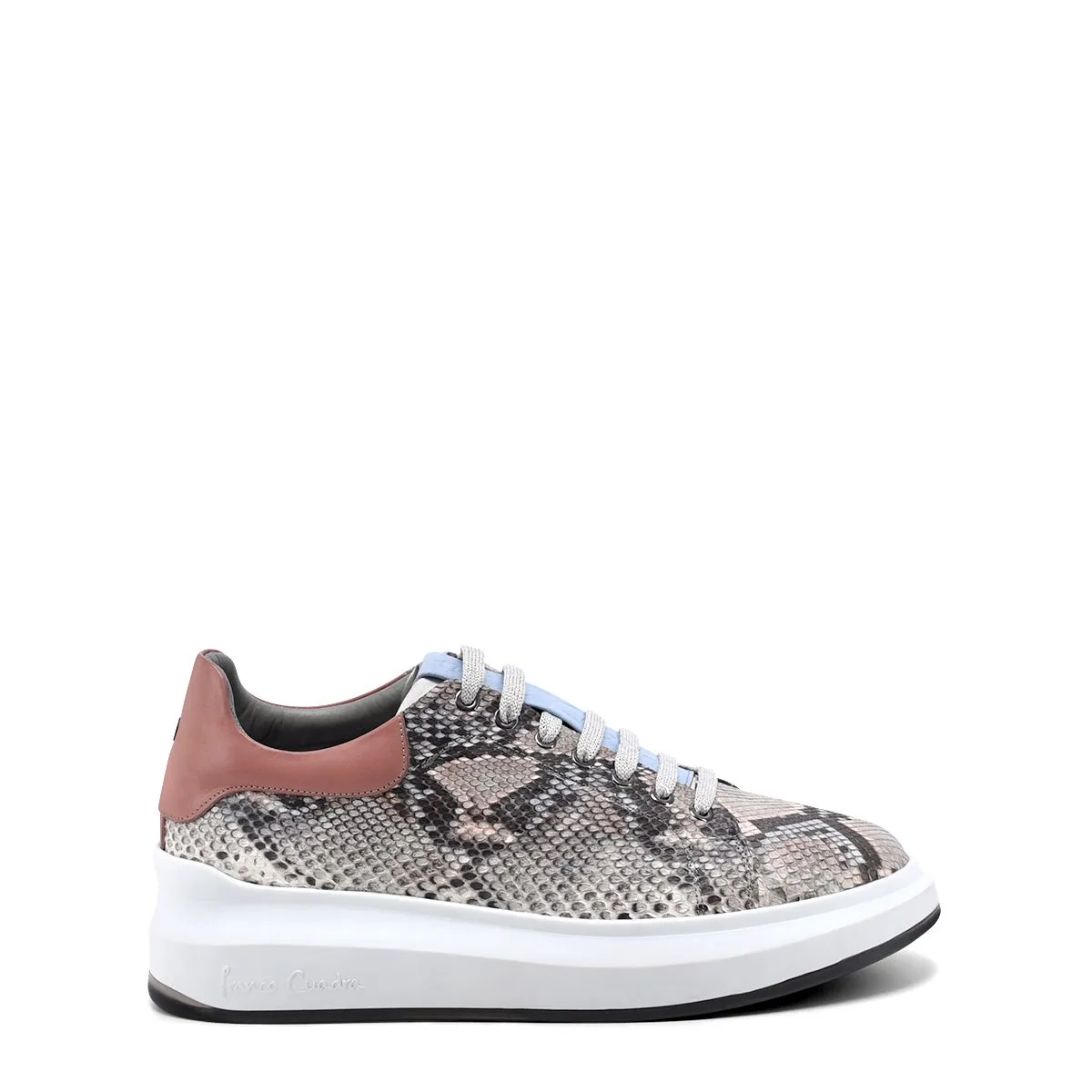 4P4PBKN - Cuadra blue casual fashion python sneakers for women