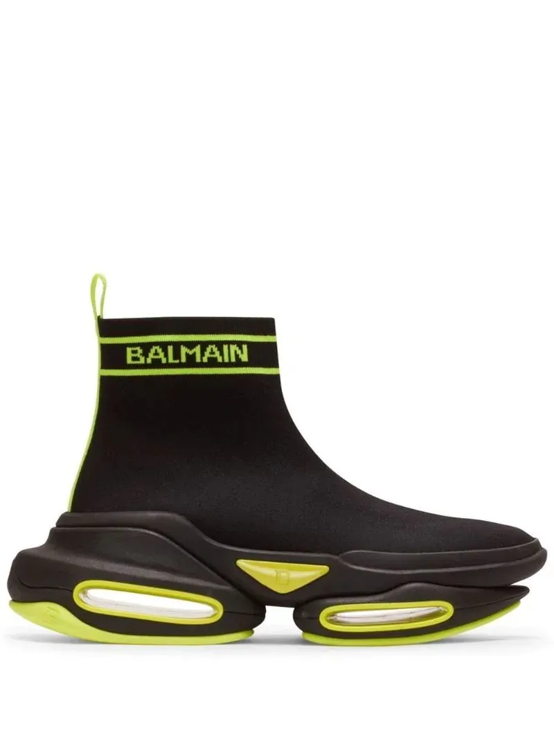 Balmain B-Bold Knit Sneakers Black