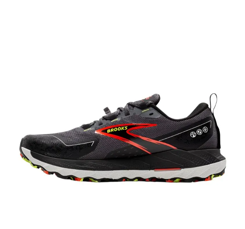 Brooks Mens Trainer Cascadia 18 GTX Blackened Pearl/Black/Tomato