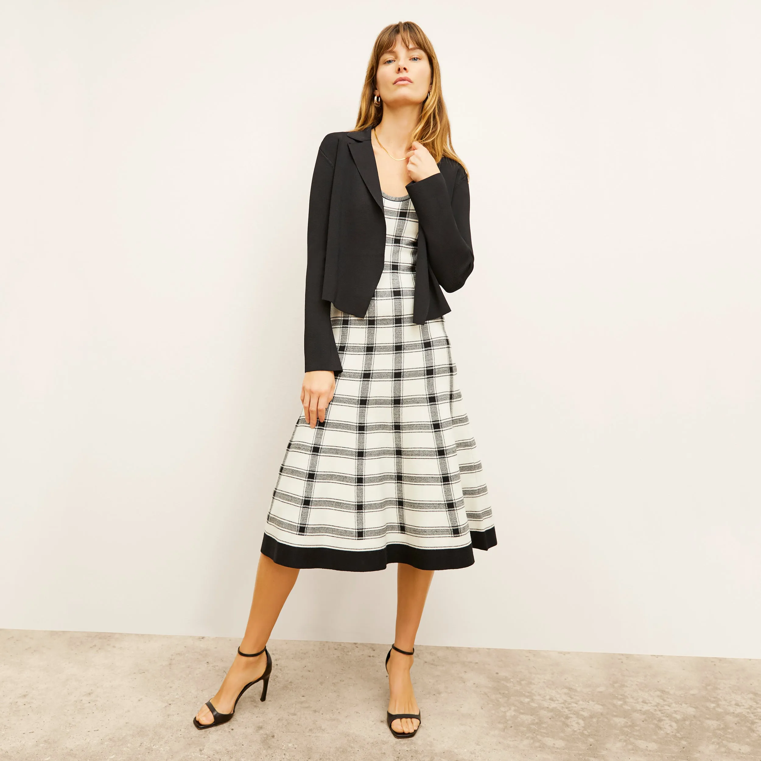 Carol Dress - Eco 365Knit :: Bold Check