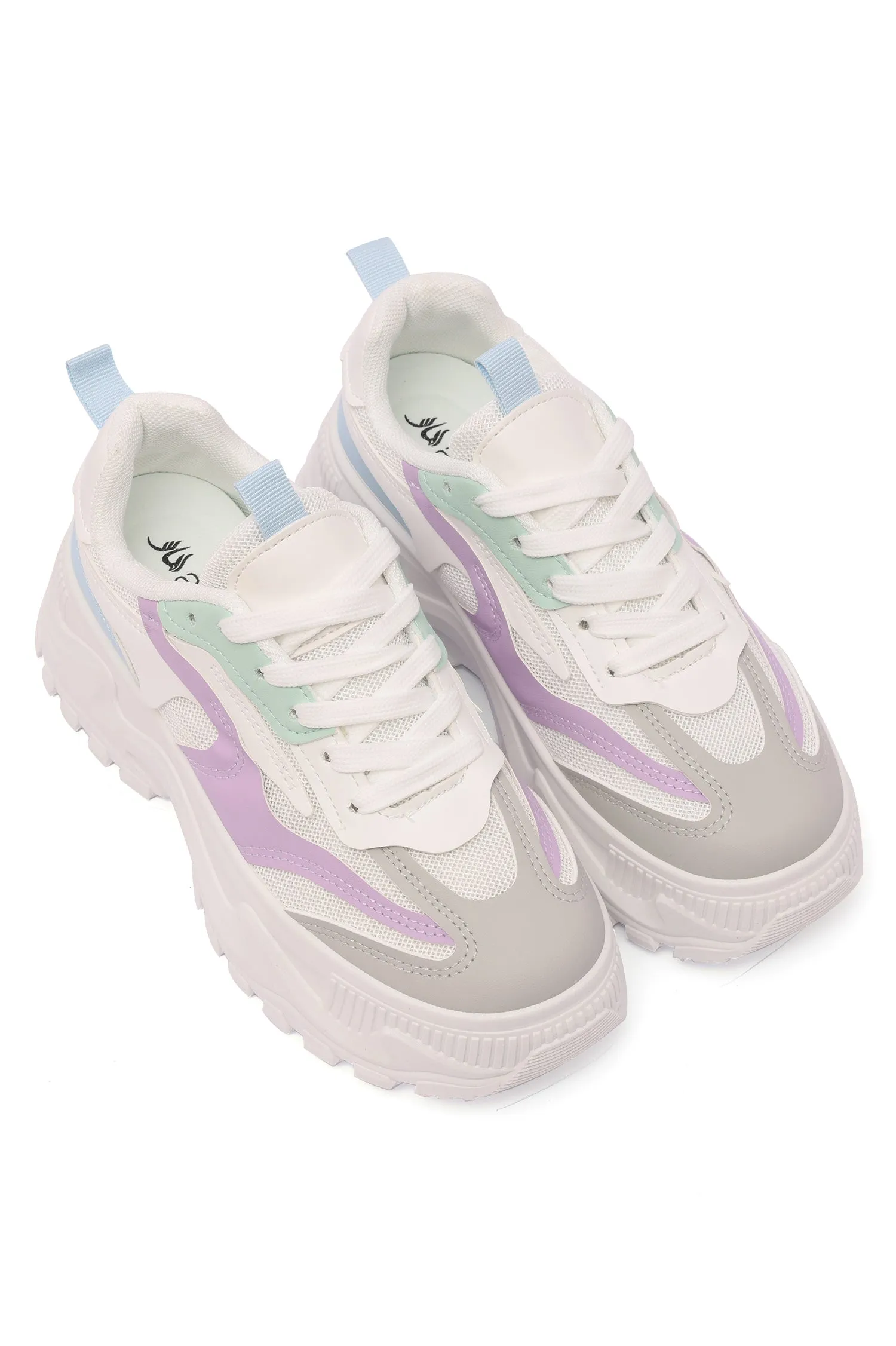 CHUNKY SNEAKERS-WHITE/PURPLE