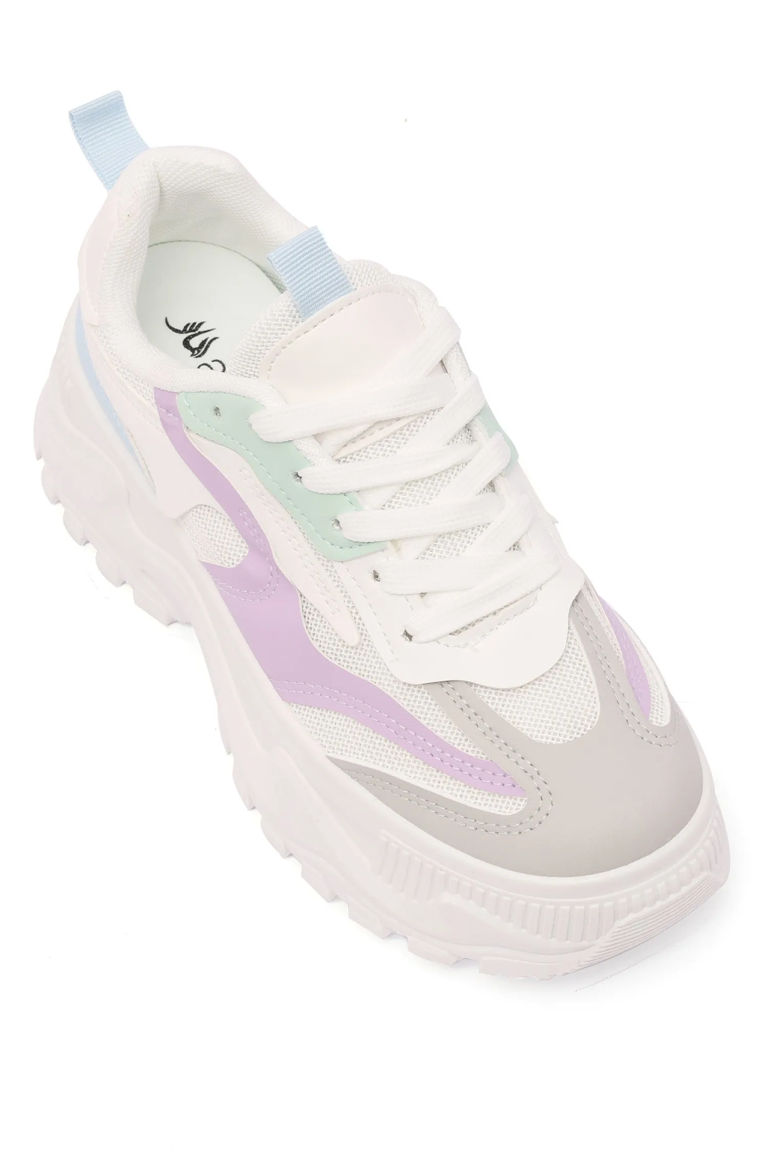 CHUNKY SNEAKERS-WHITE/PURPLE