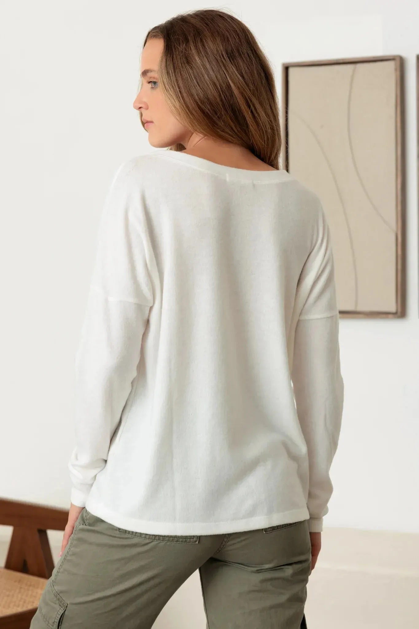 Crew Neck Long Sleeve Soft Cozy Top