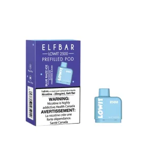 Elf Bar Lowit 2500 Blue Razz Ice Pre Filled Disposable Pod