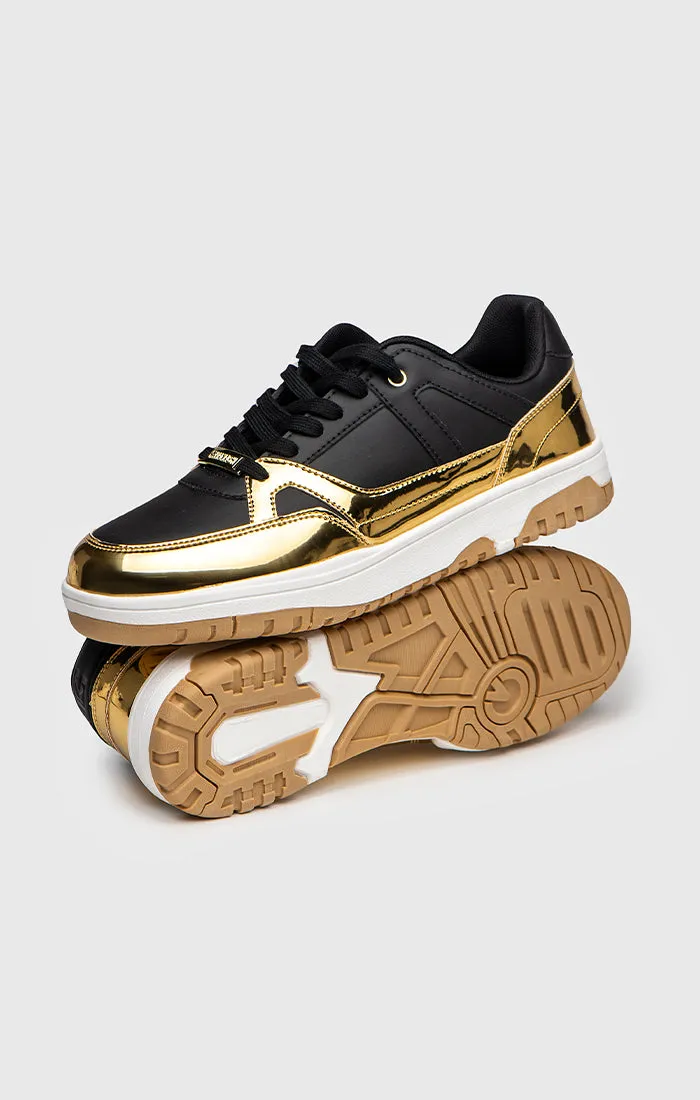 Gold Luxe Track Sneakers