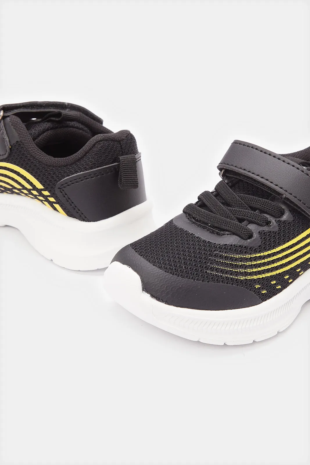 Infant Boys Black Colour Block Trainers