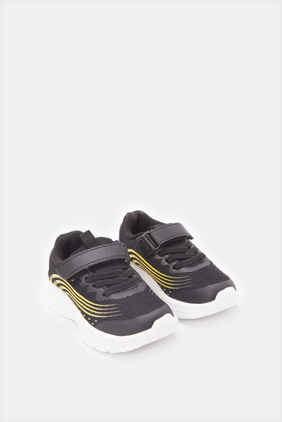 Infant Boys Black Colour Block Trainers