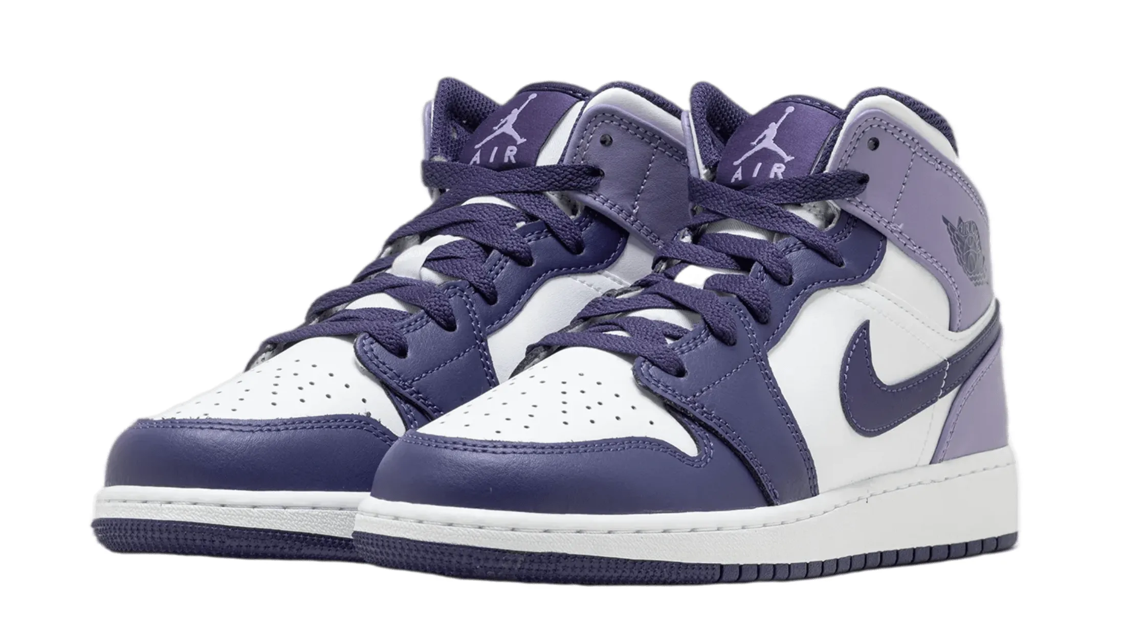 JORDAN 1 MID WHITE SKY J PURPLE (GS)