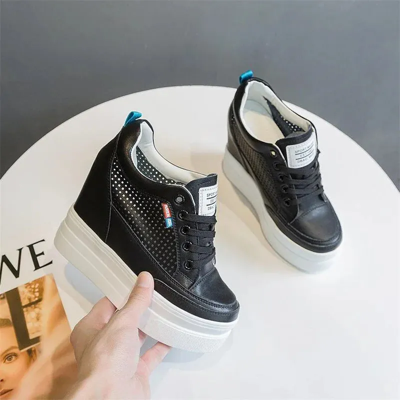 Joskaa 2024 New Black Platform Sneakers Cheap