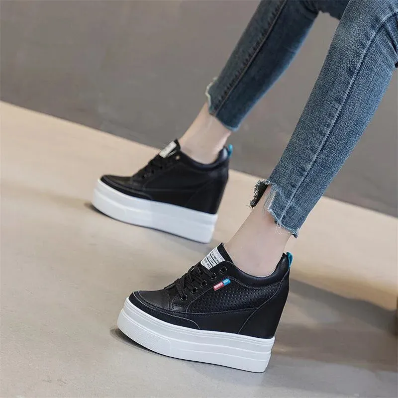 Joskaa 2024 New Black Platform Sneakers Cheap