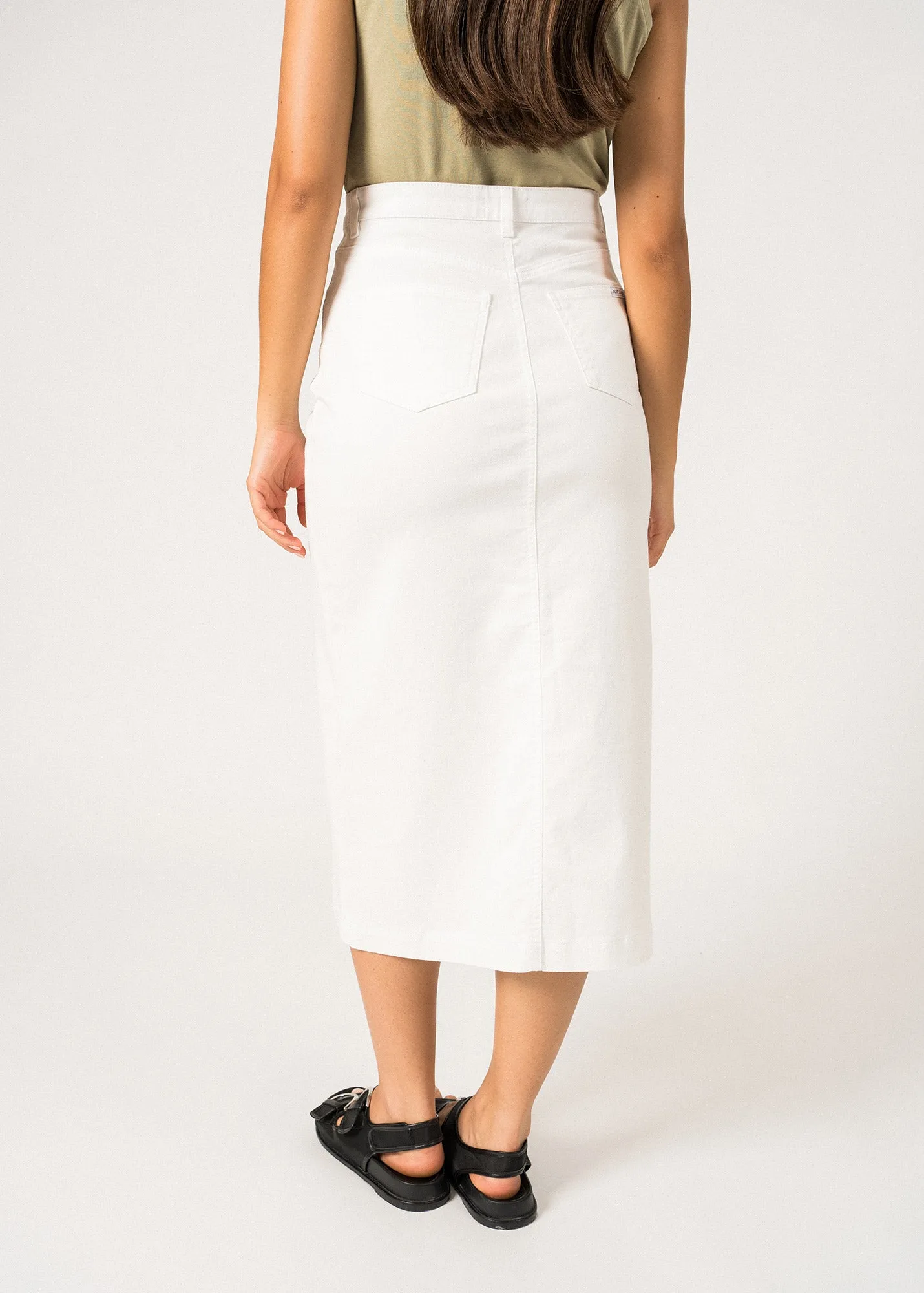 Julia Long Skirt – cotton (BLANC)