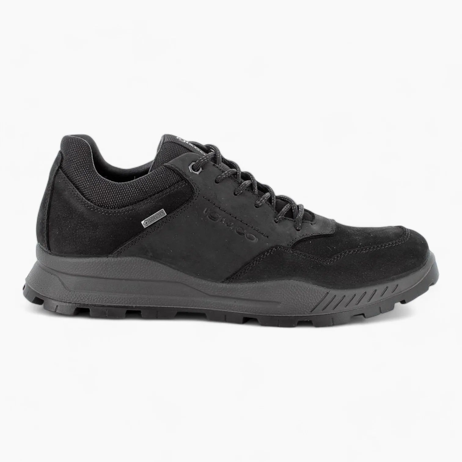 Men's Black Leather Sneakers with GORE-TEX by IGI&CO – Waterproof Comfort