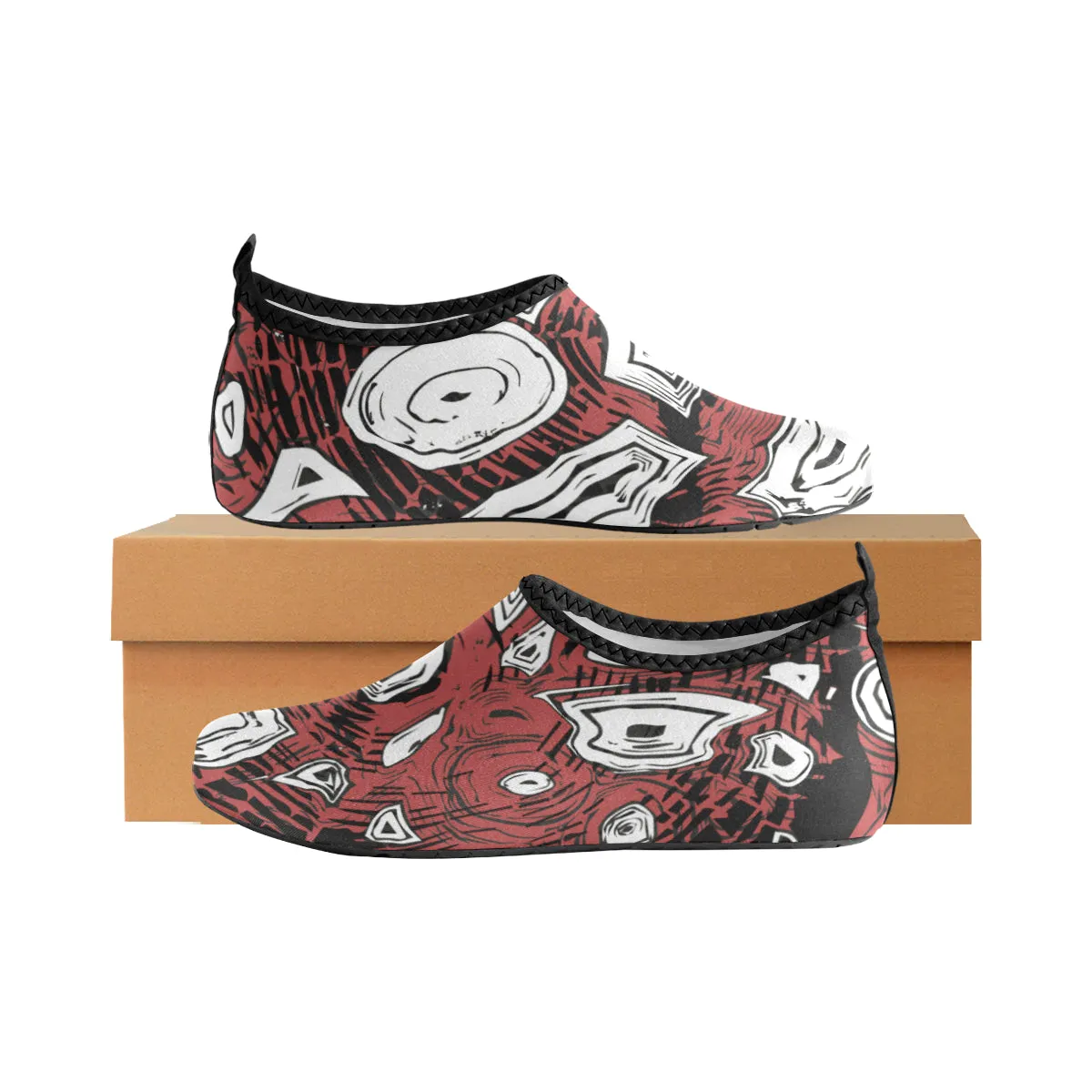 Men's Woody Doodle Print Canvas Barefoot Shoes