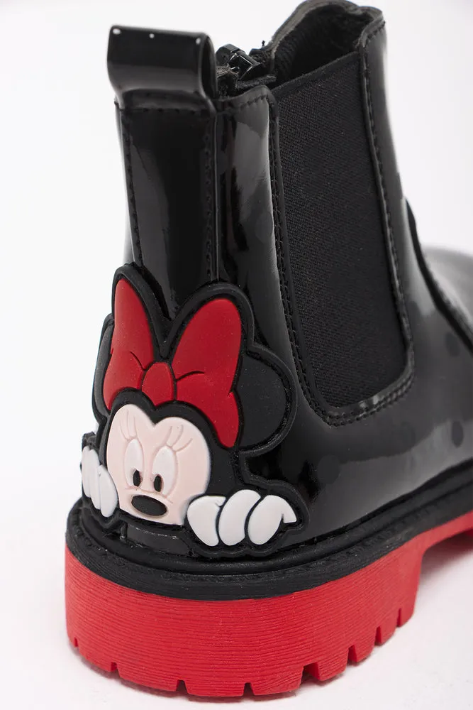 Minnie Mouse Chelsea Boot Black