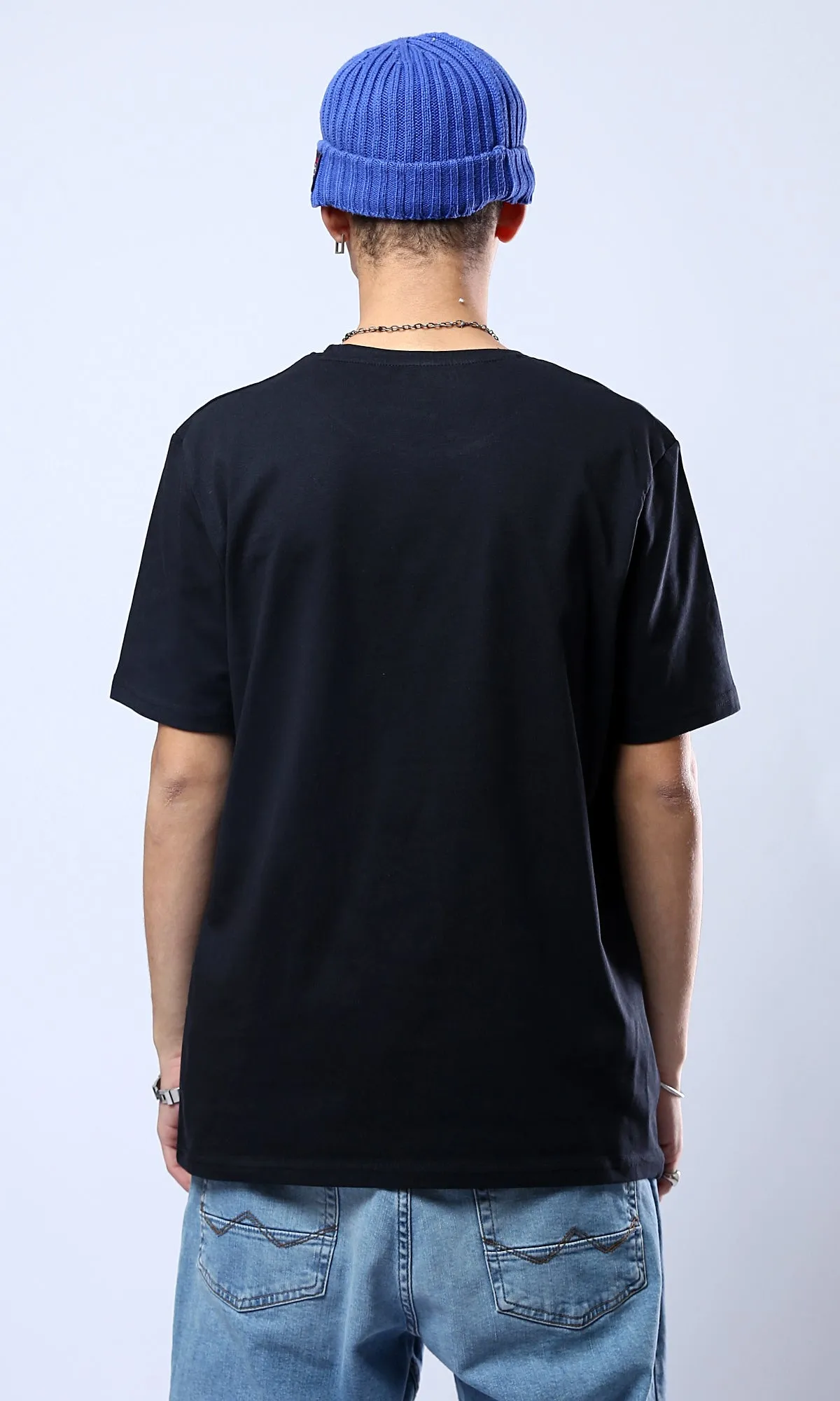 O178971 Slip On Printed "London" Black Printed Tee