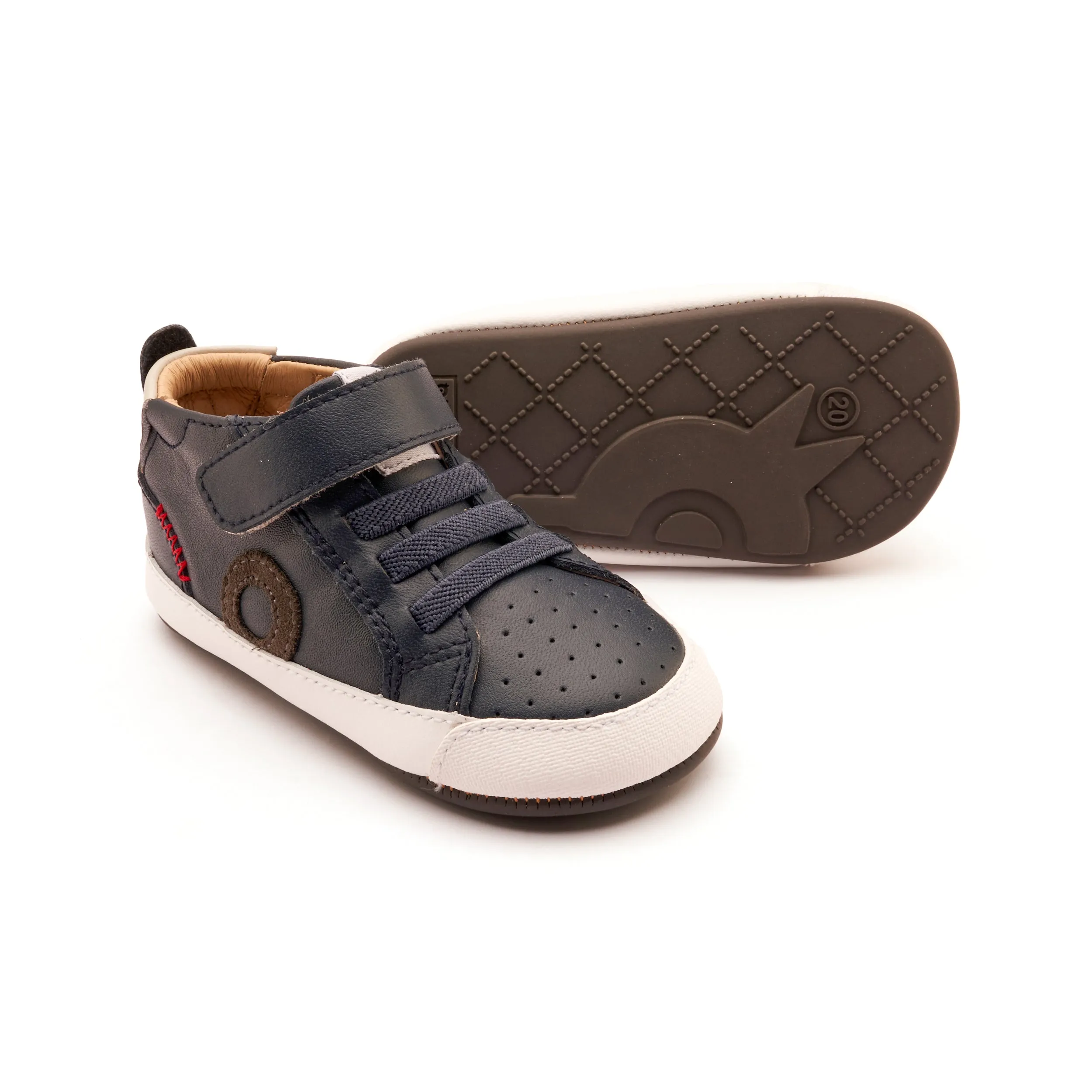 Old Soles Boy's Baby Zig Casual Shoes - Navy / Gris / Antracita Suede