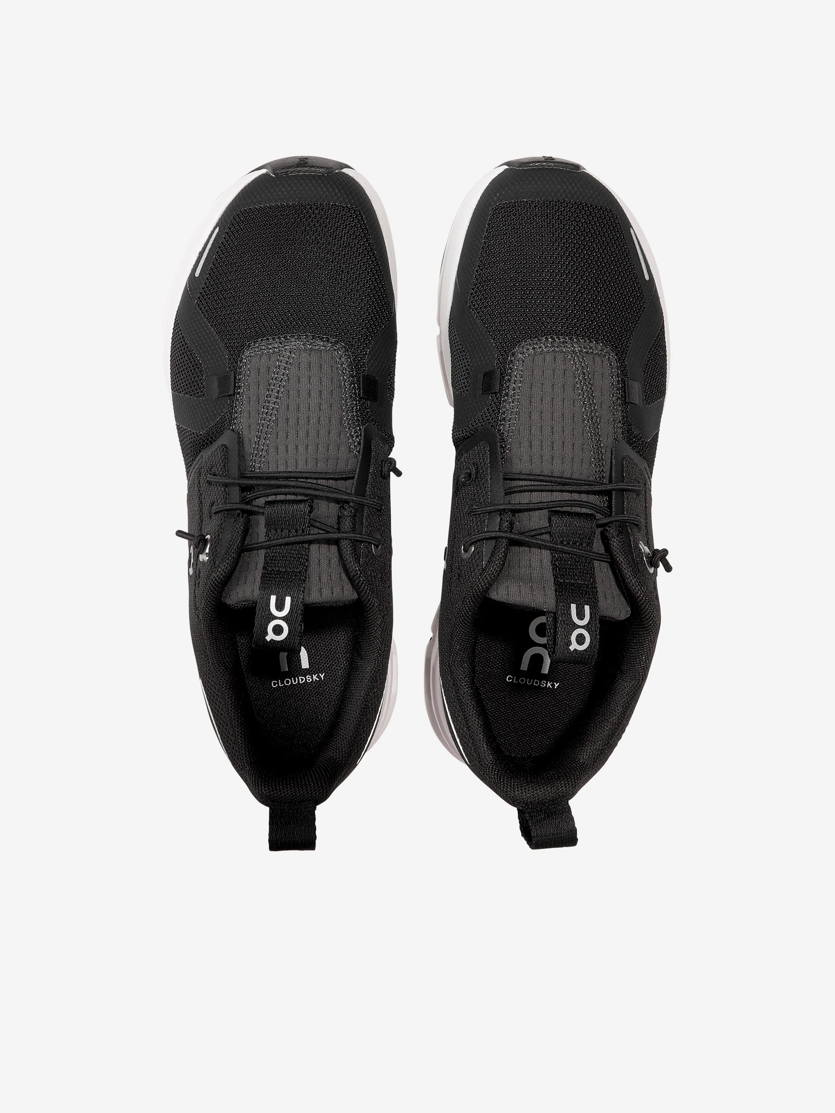 On Running Kids Cloud Sky Trainers in Black