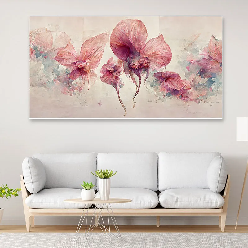 Orchid Chroma Floral Wall Painting