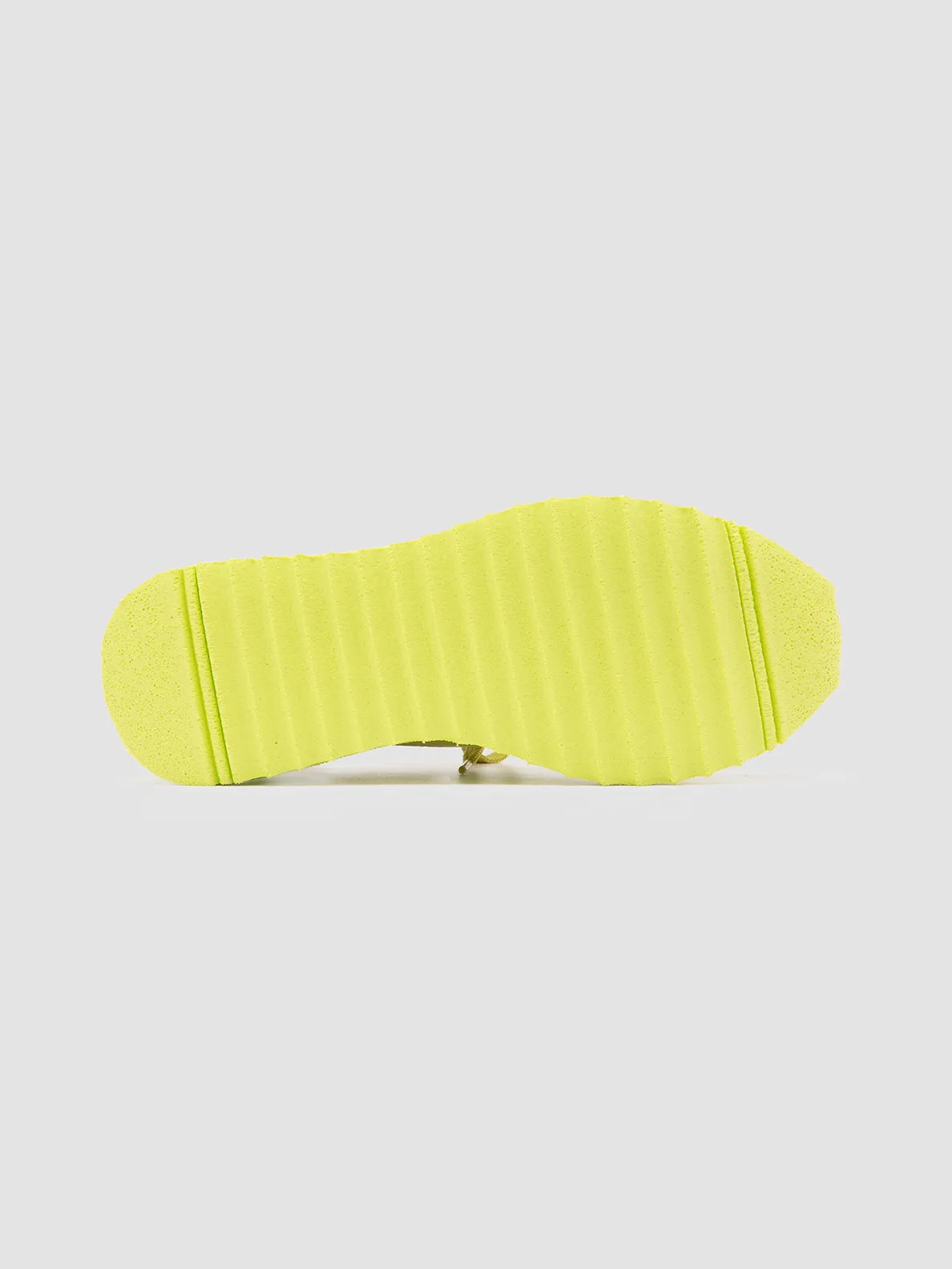 RACE RUBREX 101 - Yellow Leather and Suede Low Top Sneakers