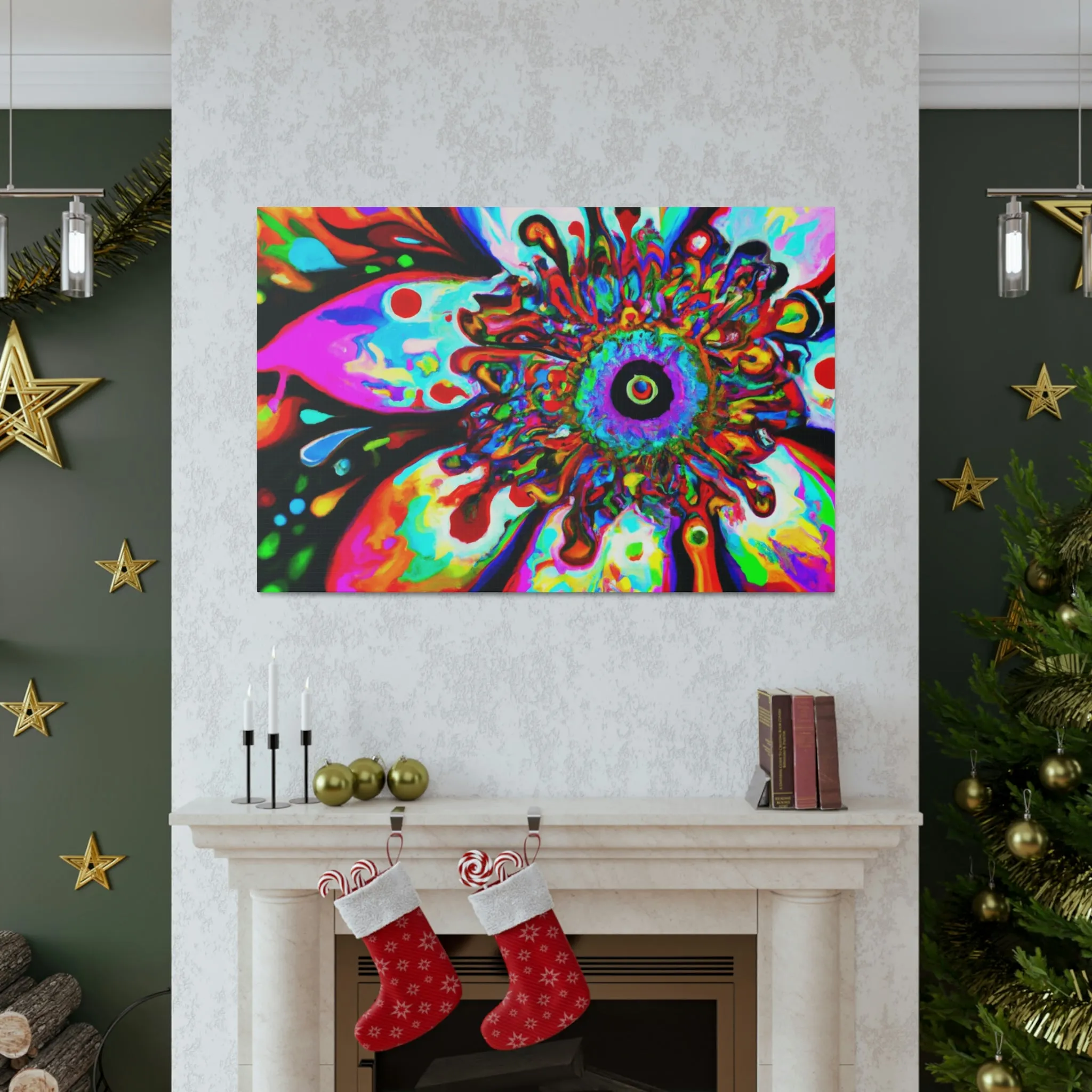 Rainbow Blooms - Canvas