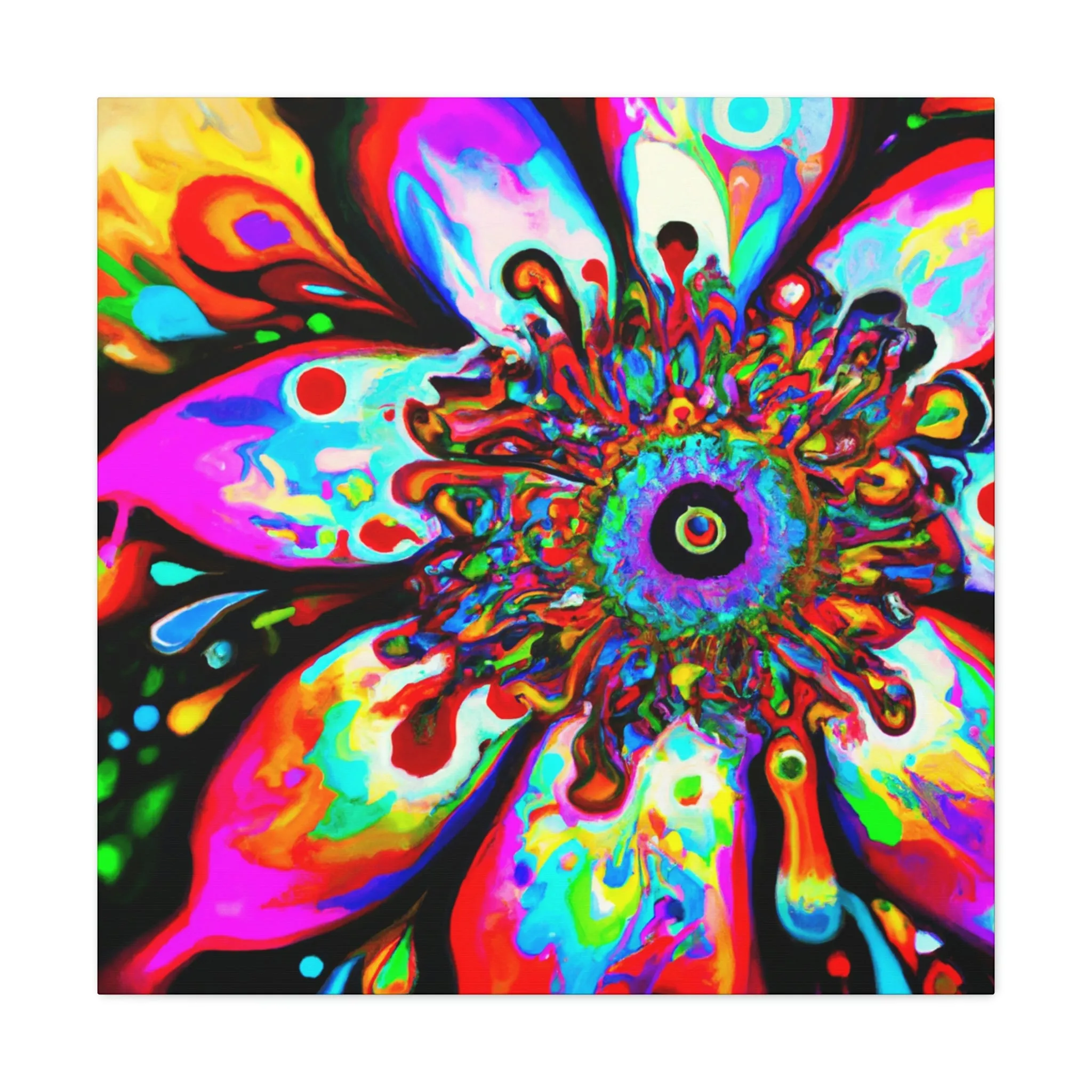 Rainbow Blooms - Canvas