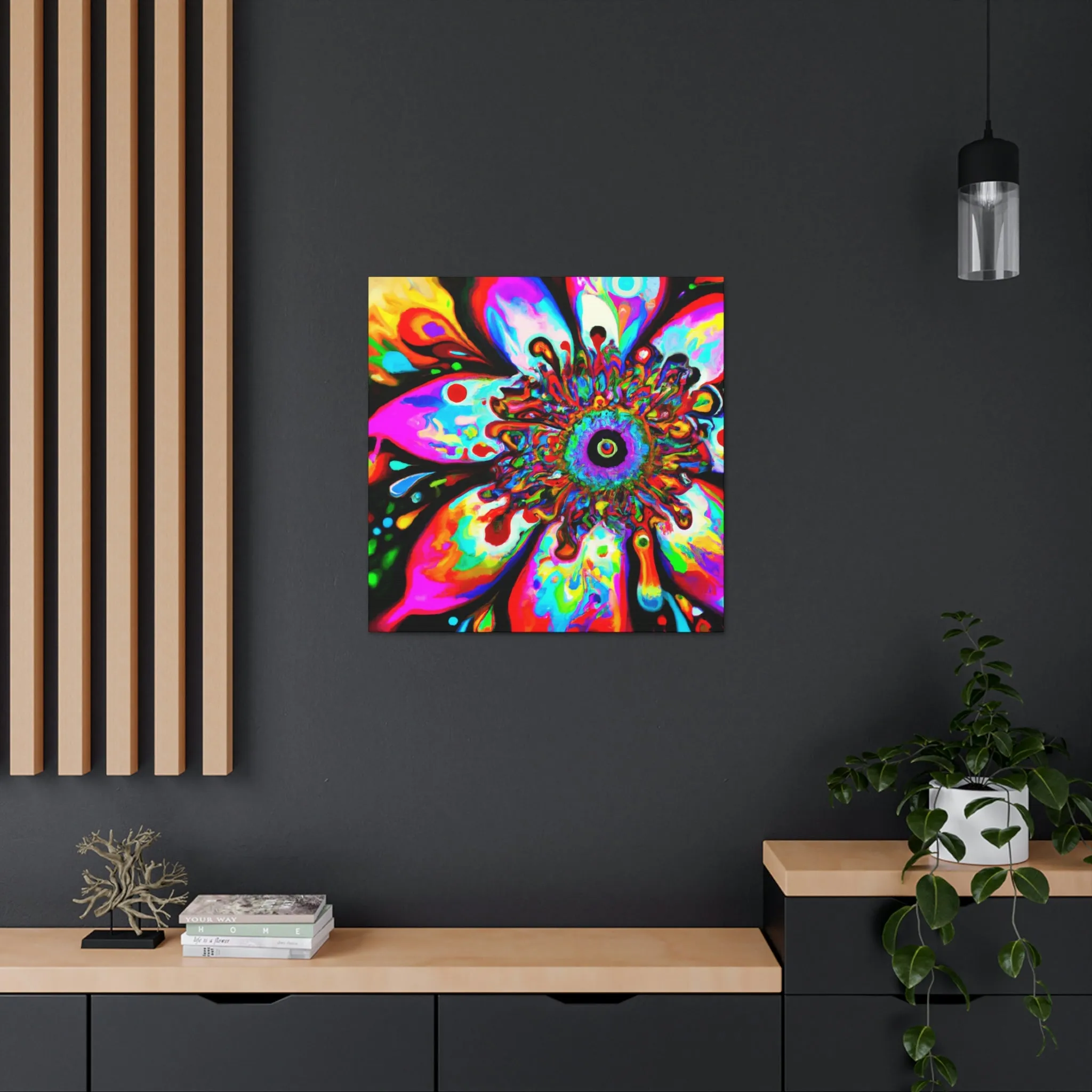 Rainbow Blooms - Canvas