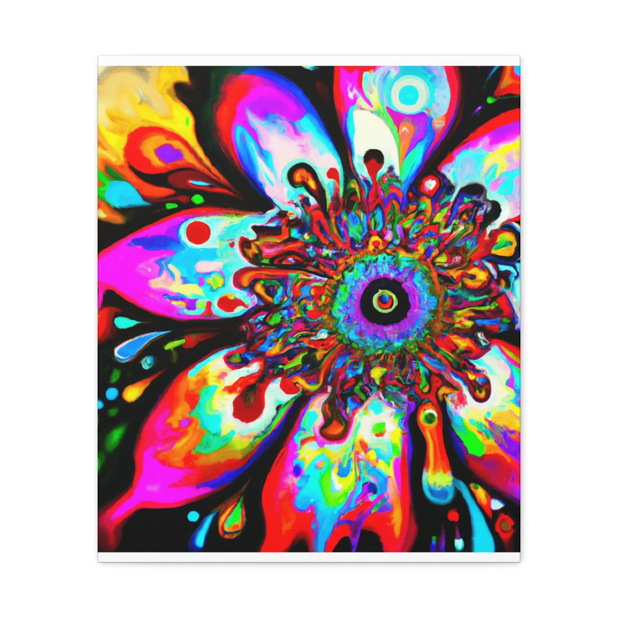 Rainbow Blooms - Canvas