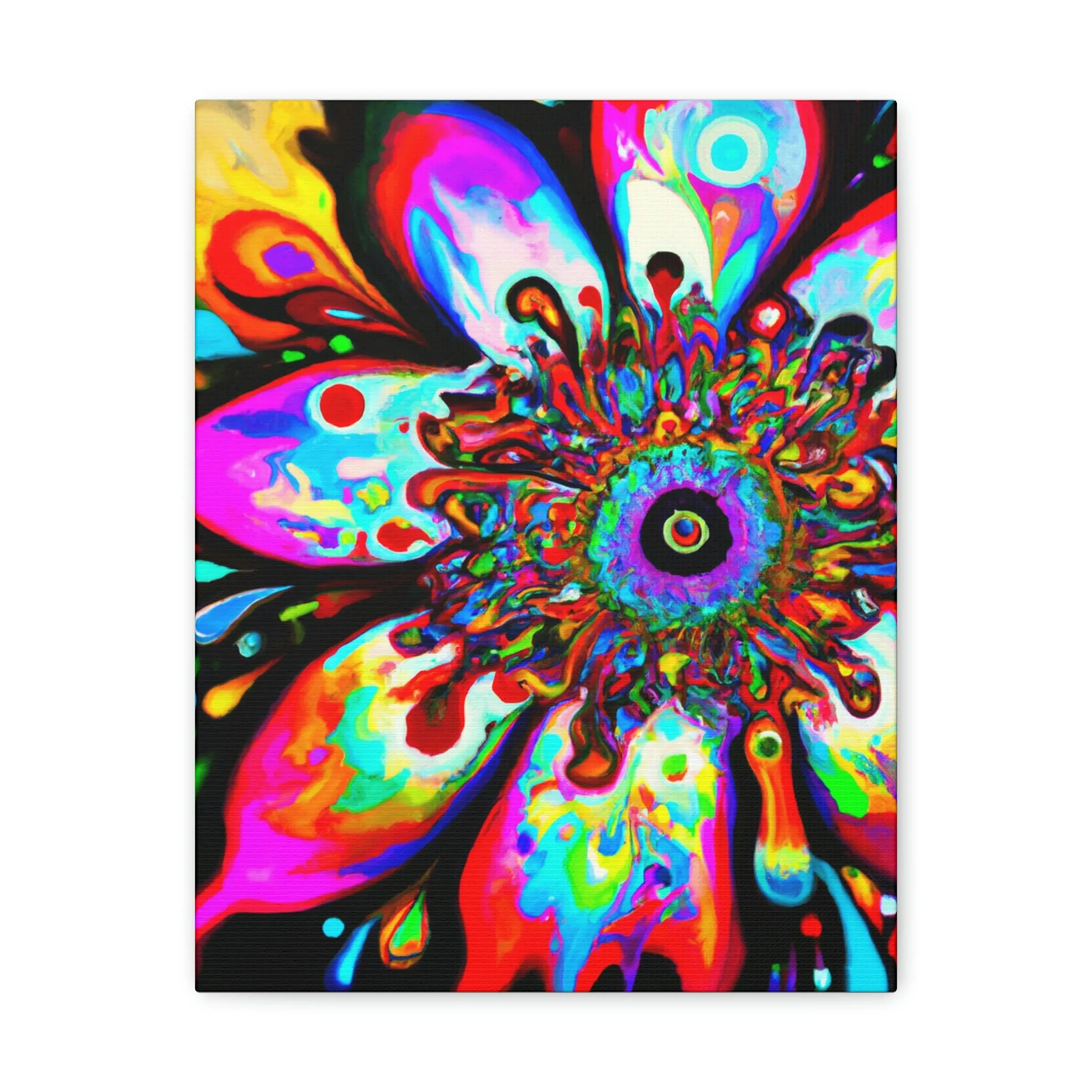 Rainbow Blooms - Canvas