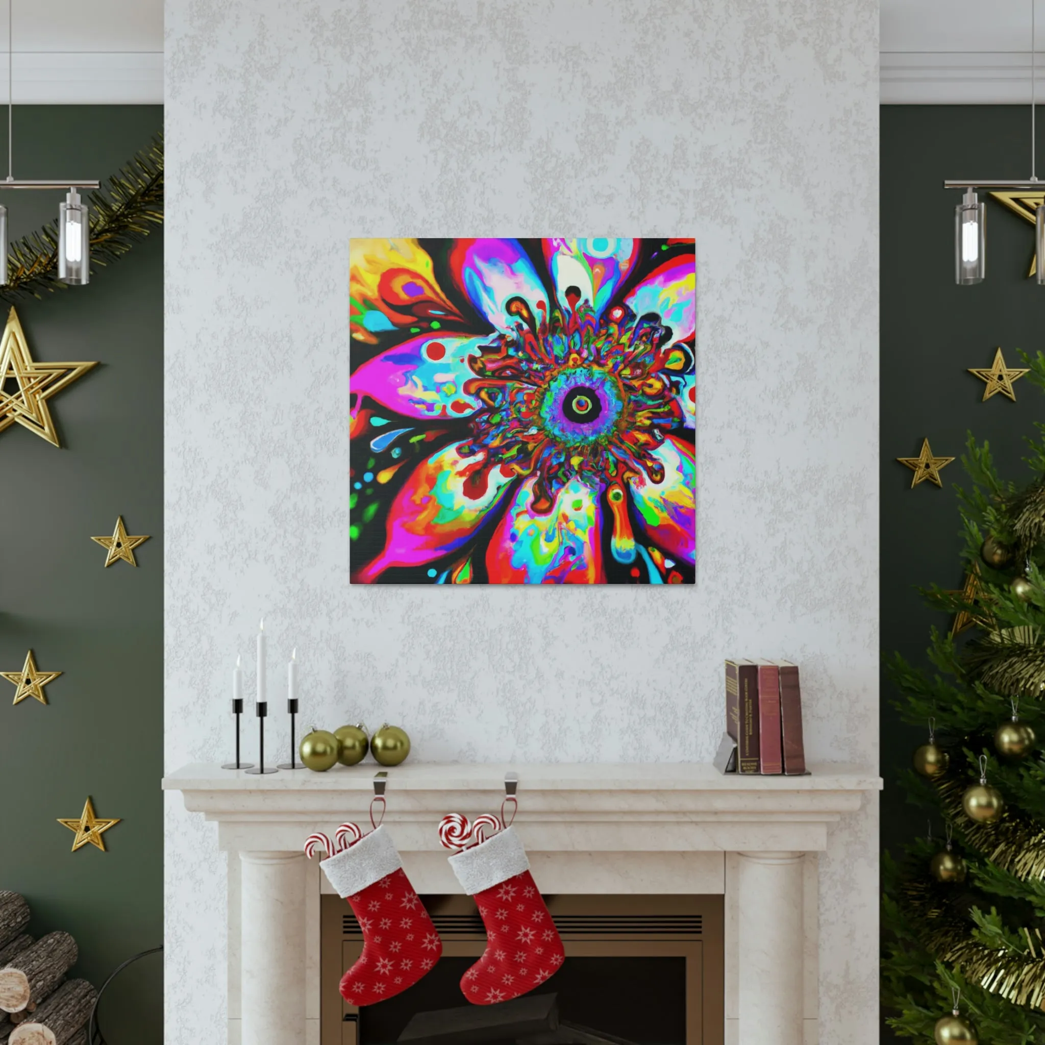 Rainbow Blooms - Canvas