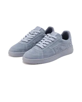 Rare Rabbit Men's Ragno Grey Genuine Suede Leather Low-Top Lace Up Sneaker Shoes