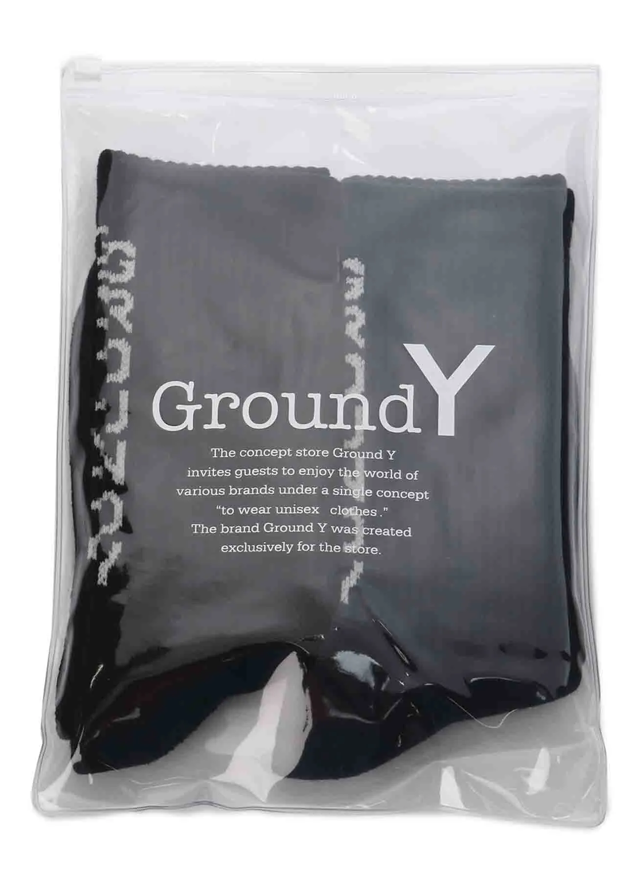 RIB SOCKS 2PACK Ground Y LOGO