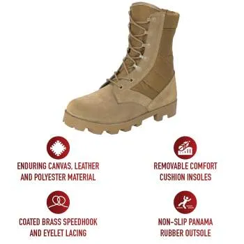 Rothco Speedlace Jungle Boot - 8 Inch  / AR 670-1 Coyote Brown