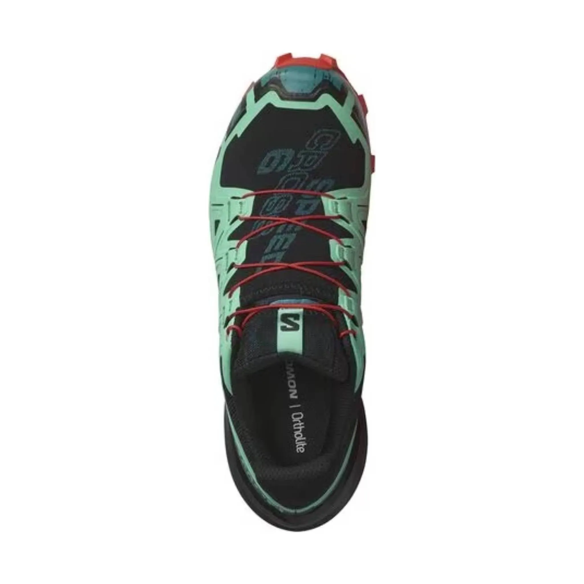 Salomon Women's Speedcross 6 Trail Running Shoes - Black/Biscay Green/Fiery Red