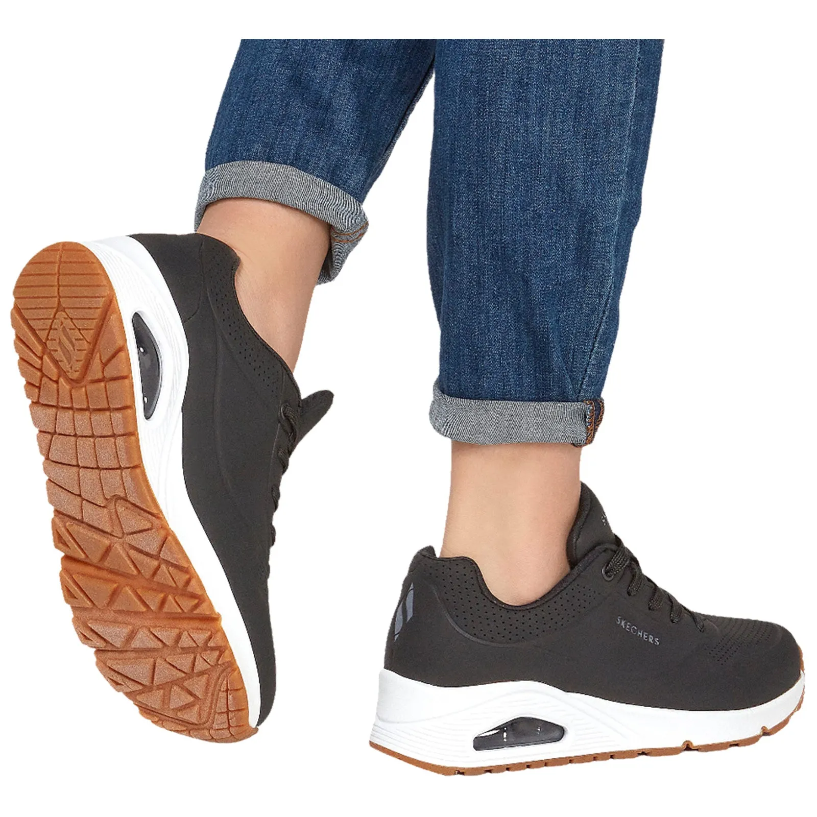 Skechers Ladies Uno Stand On Air Trainers