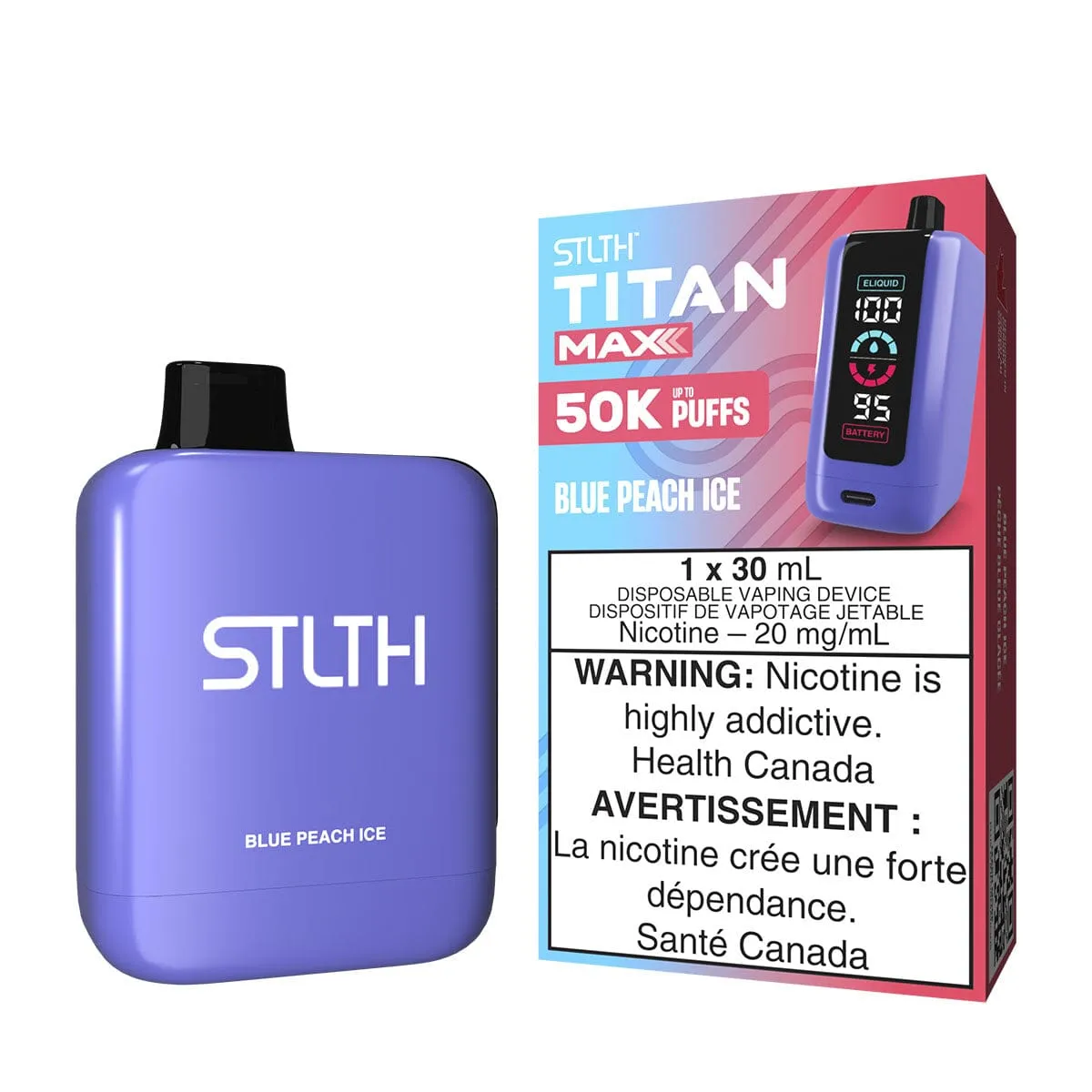 STLTH Titan Max Blue Peach Ice Disposable Vape