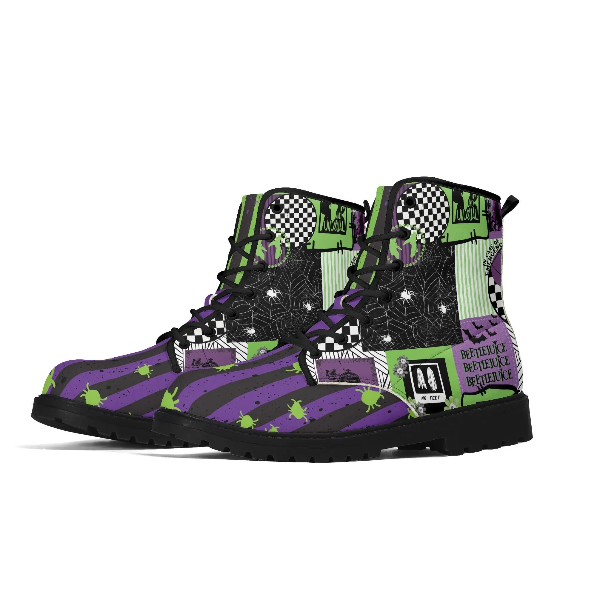 Strange I Am (purple) Women's Leather Boots