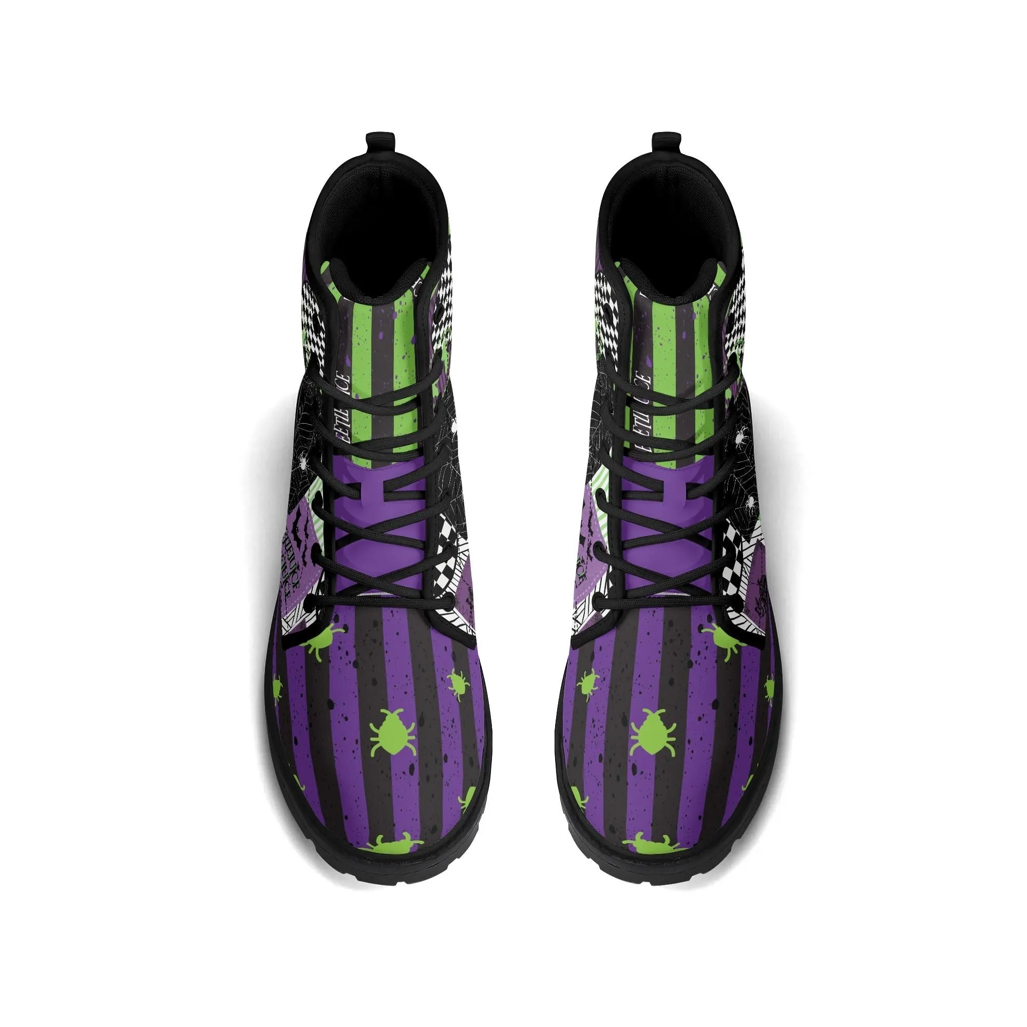 Strange I Am (purple) Women's Leather Boots