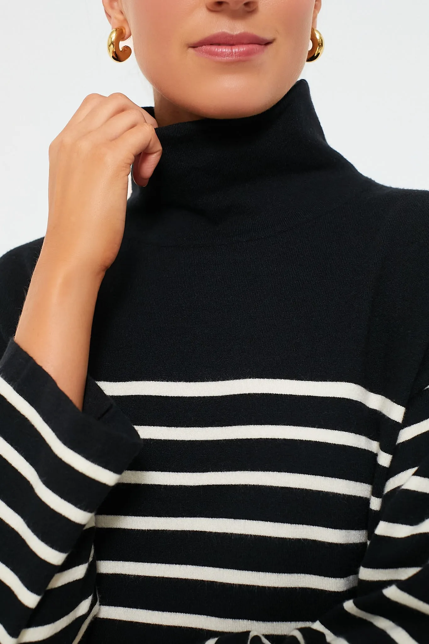 Striped Durand Turtleneck Dress