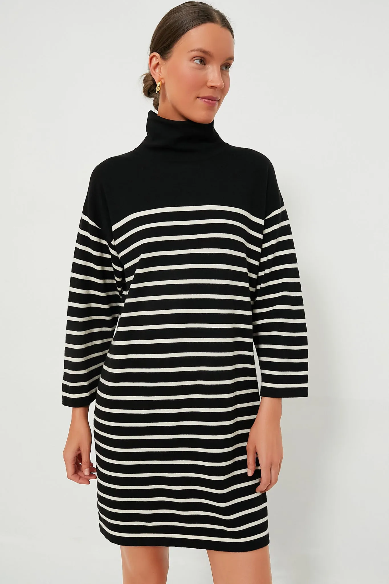 Striped Durand Turtleneck Dress