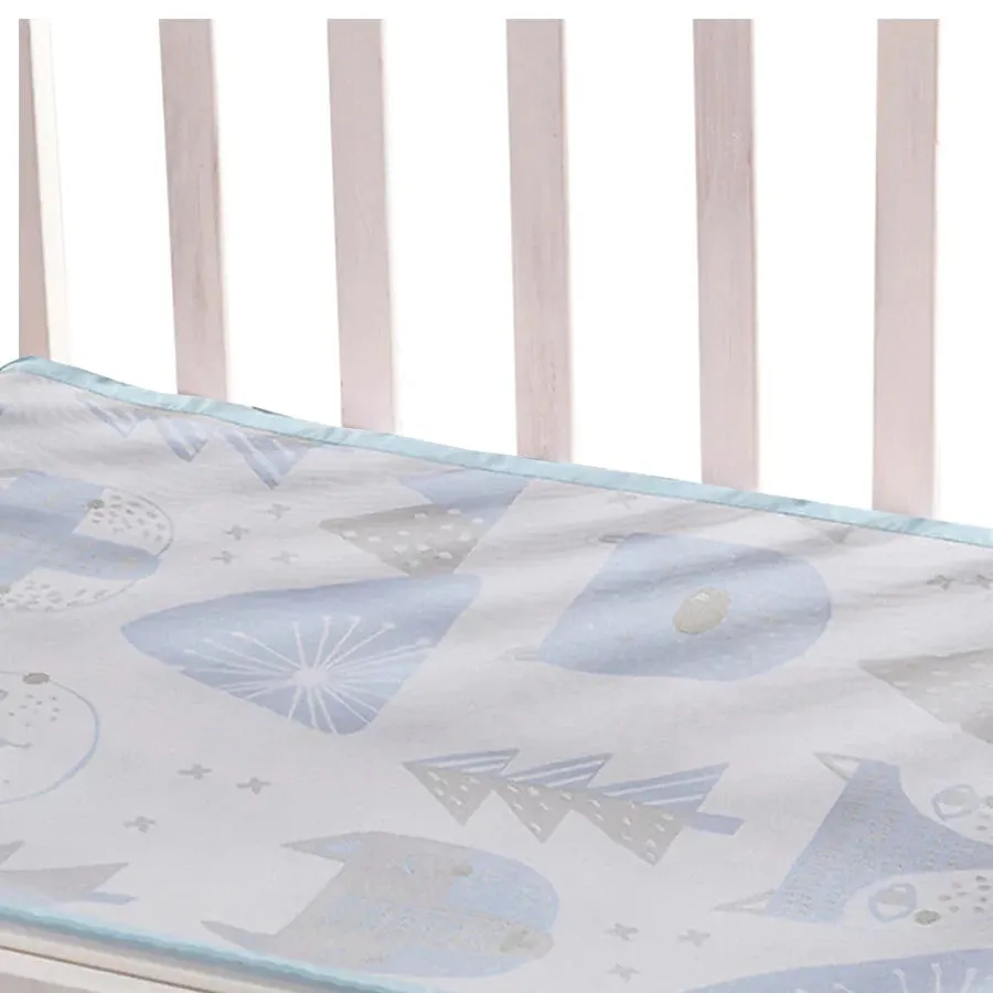 Sunveno Baby Mattress Protector Multipurpose Mat - M (Blue)