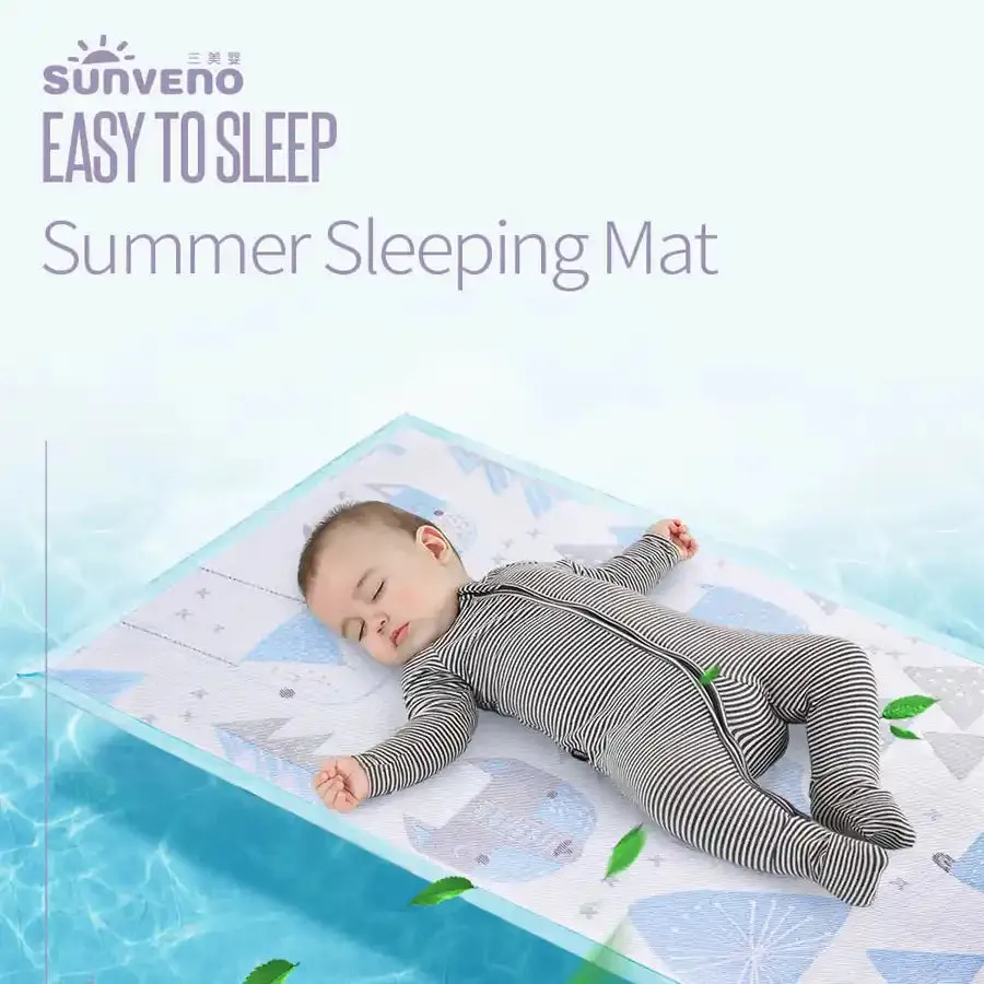 Sunveno Baby Mattress Protector Multipurpose Mat - M (Blue)