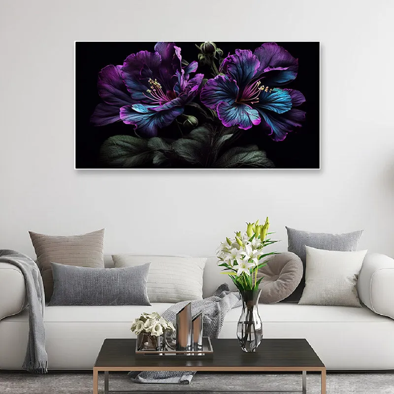 Violet Glory Floral Wall Painting