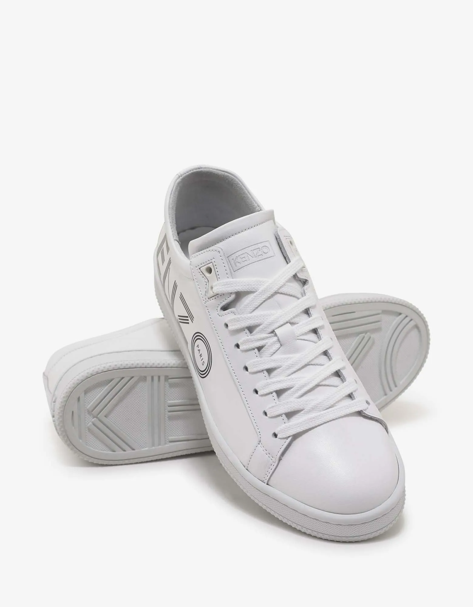 White Leather Tennix Trainers -