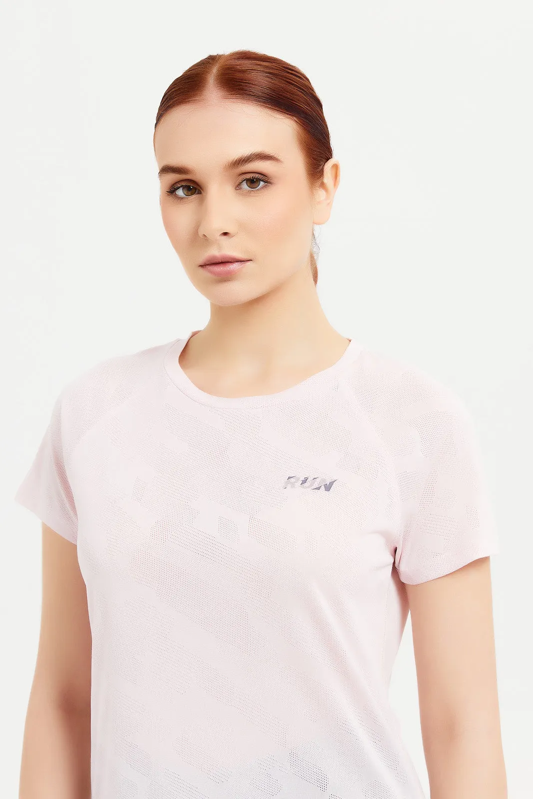 Women Pink Performance T-Shirt