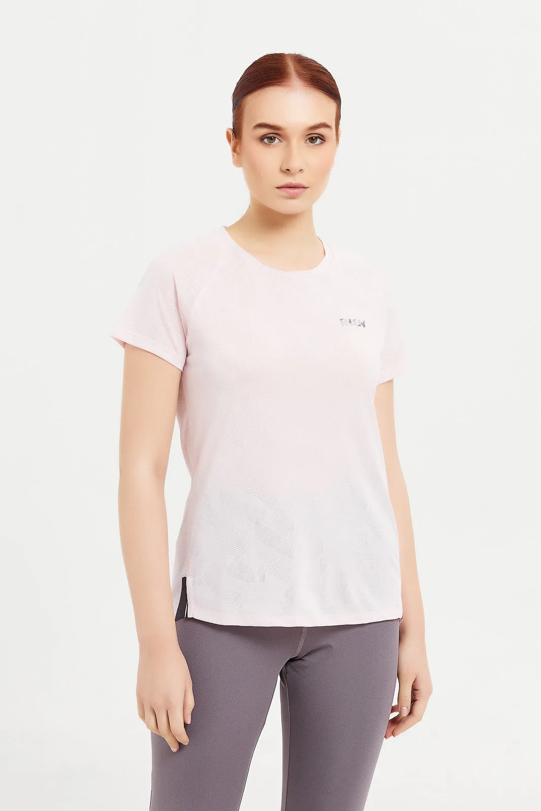 Women Pink Performance T-Shirt