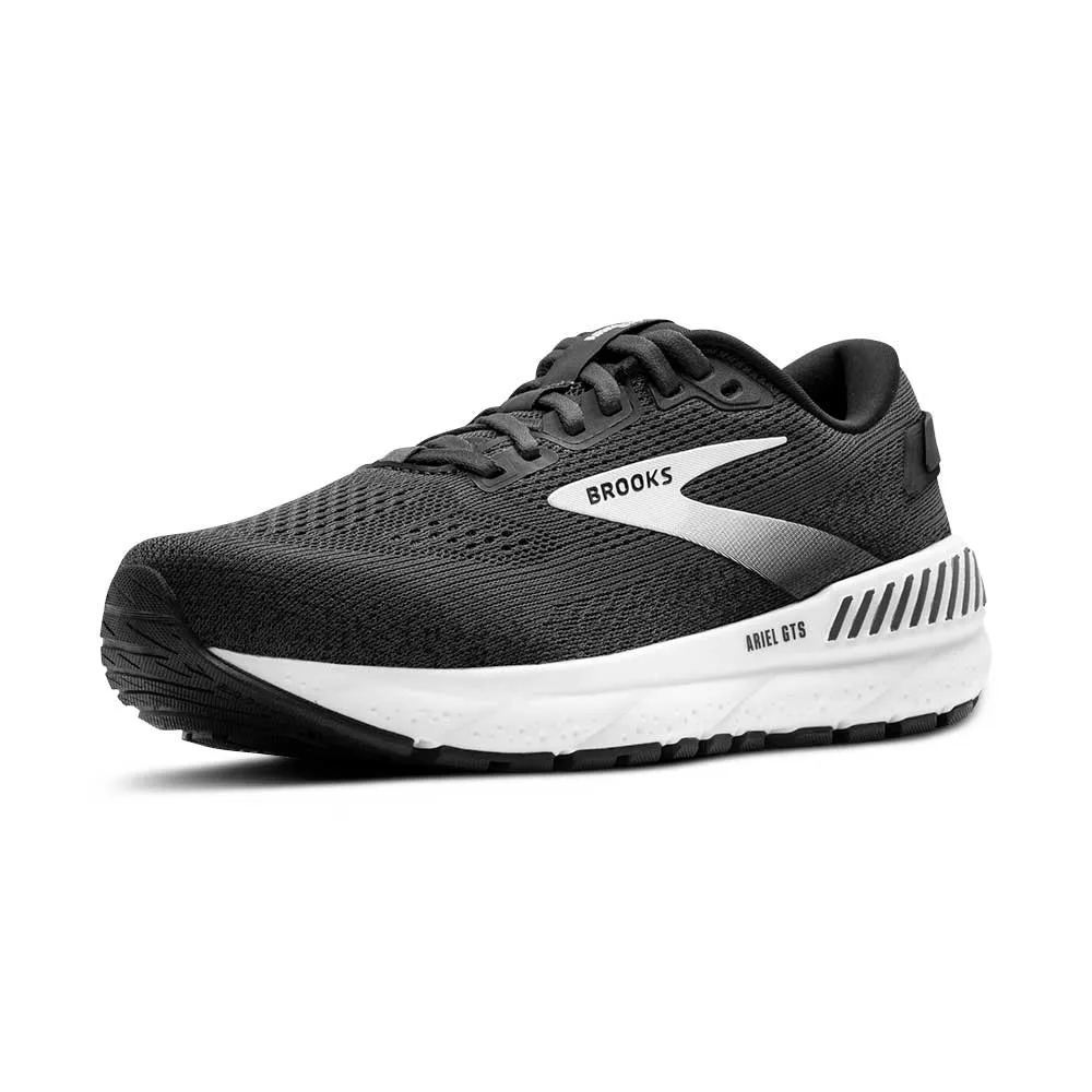 Women's Ariel GTS 24 Running Shoe - Ebony/Black/White - Extra Wide (2E)