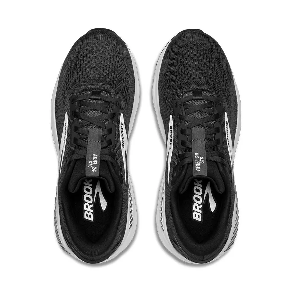 Women's Ariel GTS 24 Running Shoe - Ebony/Black/White - Extra Wide (2E)